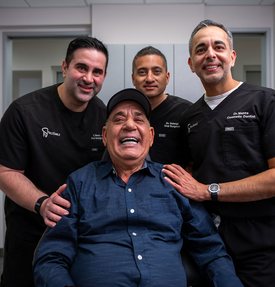 patient and doctors laughing together