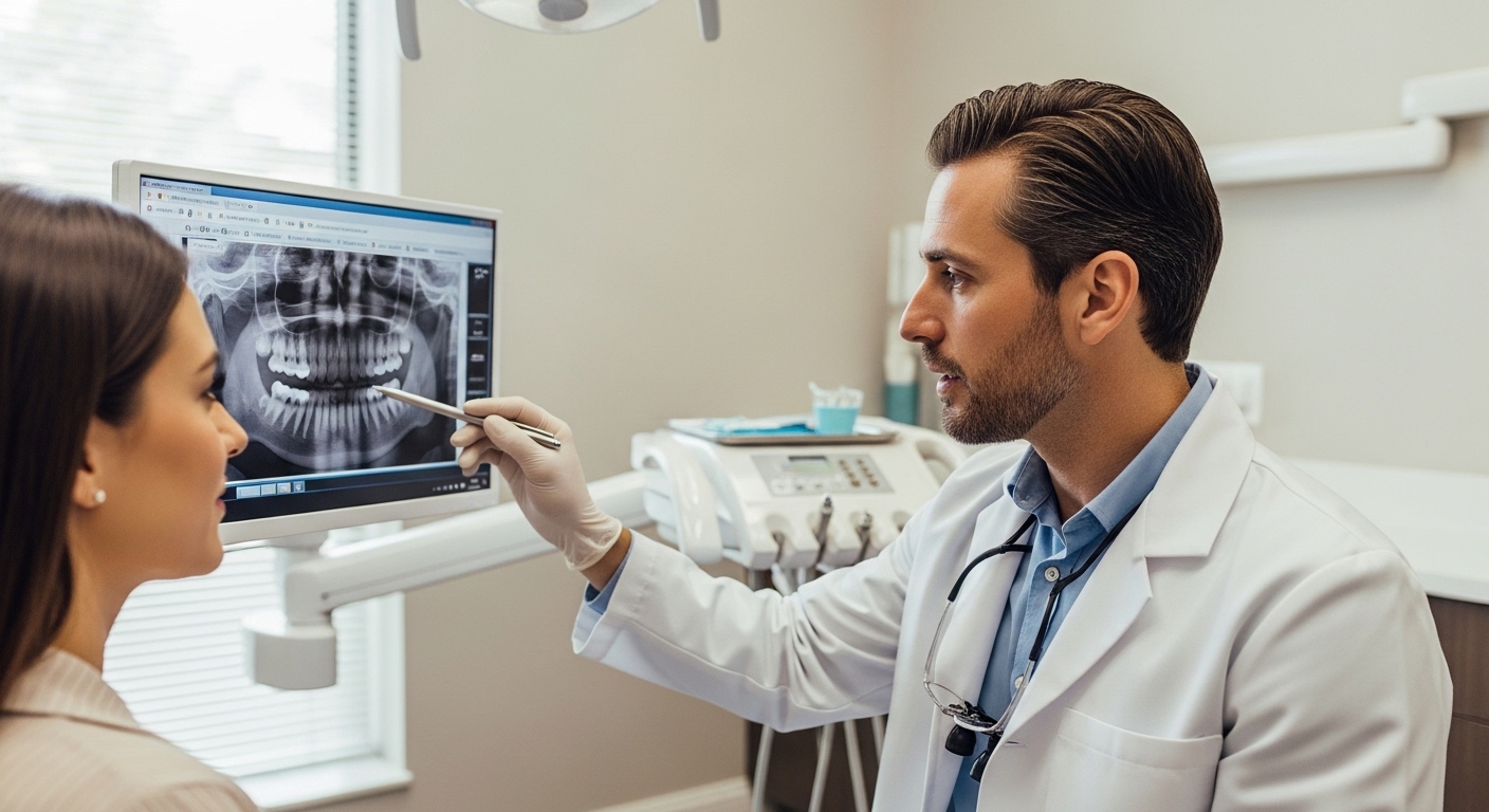 Patient receiving a dental exam in a modern Phoenix clinic